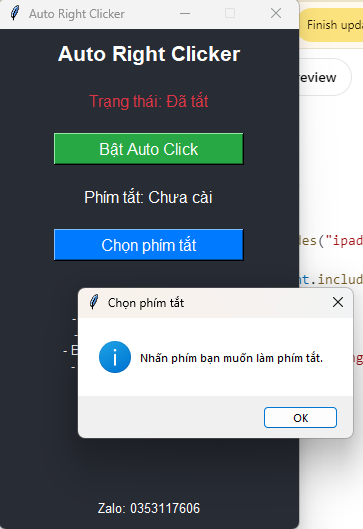 Chọn phím tắt